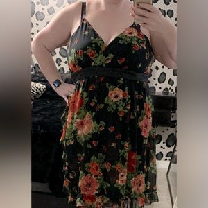 Torrid Floral Spaghetti Strap Dress